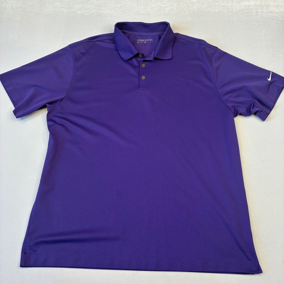 Nike Golf Polo Shirt Mens XL Purple Dri-FIT Short Sleeve Performance Athletic - Picture 3 of 7